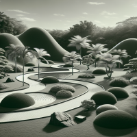Roberto Burle Marx abstract landscape desing meets japanese rock garden