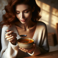 Lola foxx eating soup