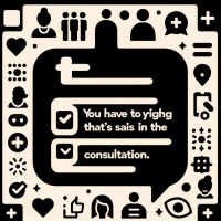 Card 1:  Você tem o direito de entender tudo o que for dito na consulta.  faça uma imagem para essa afirmação para ser carrossel no instagram- faça o fundo preto - letra branca- e use emoji 