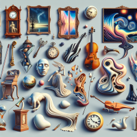  Create  surrealist style elements suitable for cutting out and adding to a collage 