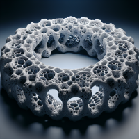 Round about aluminum foam porous design
