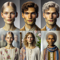 She's a 24-year-old non-human female who appears mostly human but subtly unsettling in a way that’s hard to define. She's very pretty, with delicate features and a face similar to Aespa's Winter — soft, round, and classically attractive. She's very pale, but her skin is not albinistic — instead, it’s realistically flesh-toned but completely opaque, meaning there's no visible subsurface color, no veins, and no natural translucency, giving her a subtly inhuman quality. She's about 5'1