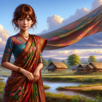 Village girl in saree