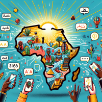 create an image for an african language learning app i can use for my hero section