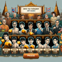 Make an image considering a movie Thai tournament, on Bangkok Thailand on 21 July there will be a eight player four from Thailand and one from Nepal and three from random country and make a space of photo names and a button right all of it just have a space for that and make a background where is and write something in Thai and then upward right as SRW tournament and have a prize of 60,000 bhat for a winner first runner-up 45,000 and for participating ฿25,000