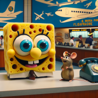 SpongeBob SquarePants talking tCARTOON FOR KIDSo a mouse in an airport, 1960s Cartoon