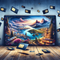 travel destinations with scattered eSIMs put aside the border of the picture