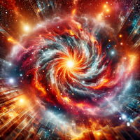 artistic image of nuclear fusion