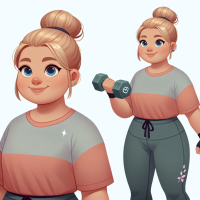 Mash Kyrielight in workout clothes