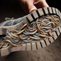 Soles with maggots