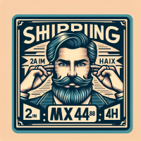 Crea un'immagine da inserire nei miei annunci su vinted quadrata con gli angoli smussati stile vintage e si capisca e che sia acchiappaclick con scritto shipping in Max 24/48h