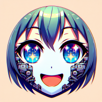 Generate a profile picture for my Chatbot Developer profile, it doesn't necessarily have to be techie, maybe a smiley mask, anime style.