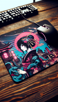 Image for transfer for mousepad. Preffered themes japan, retro, anime. Blak color on the right corner prefered