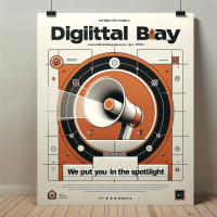 ■ Prompt 1 – Manque de visibilité A modern 2D digital creative ad for a digital marketing agency named 